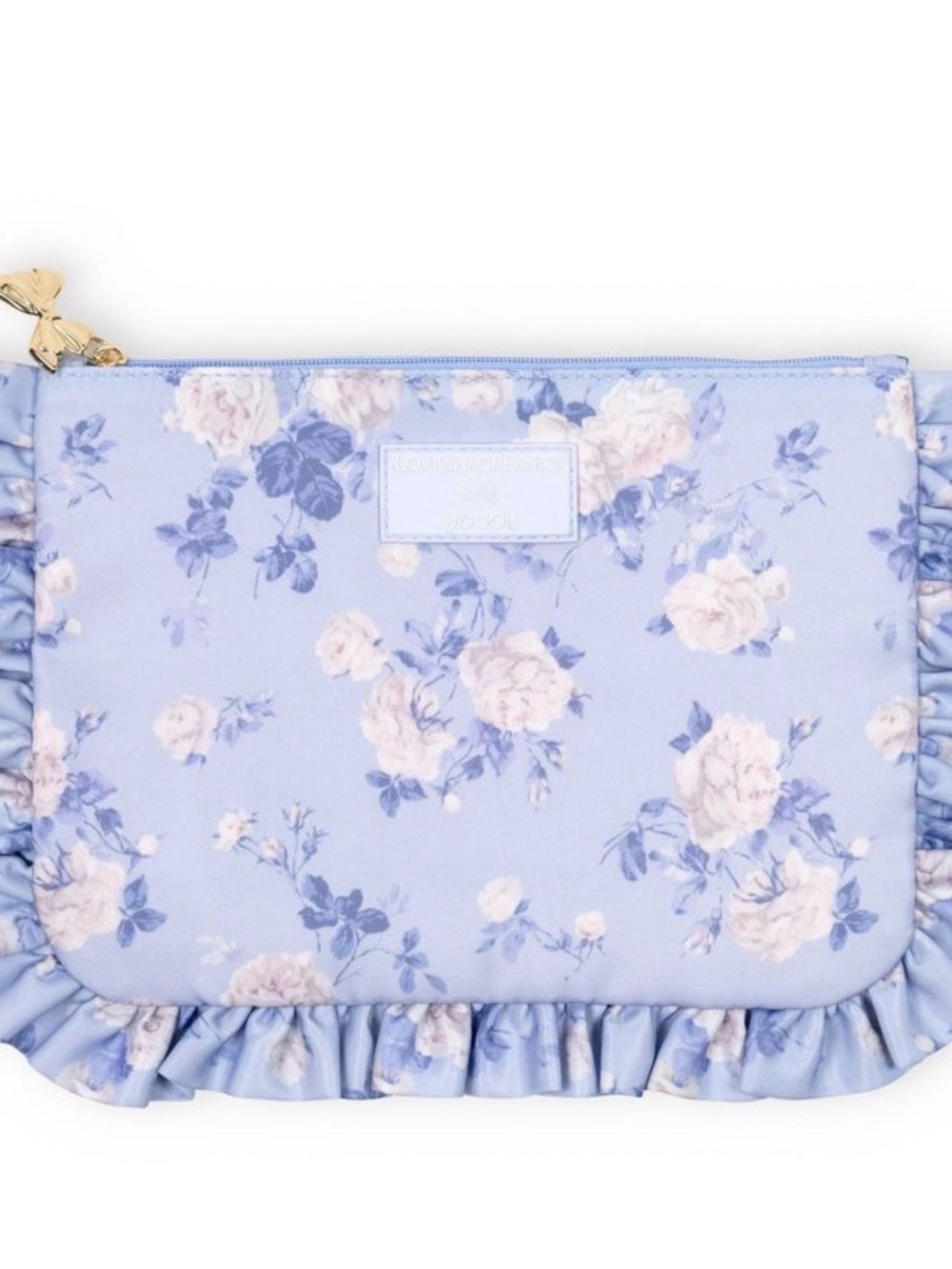 NWT LoveShackFancy x Yoobi blooming heirloom flat zip pencil case